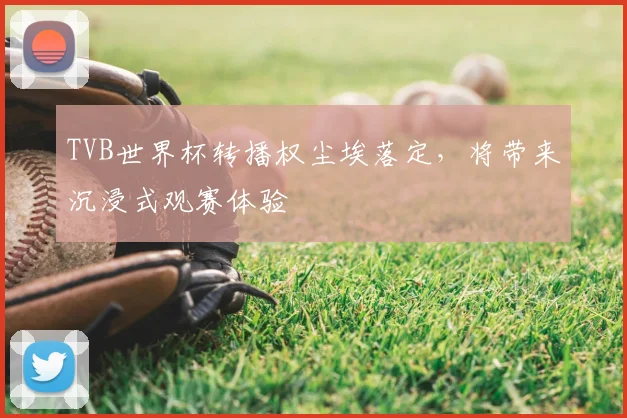 TVB世界杯转播权尘埃落定,将带来沉浸式观赛体验