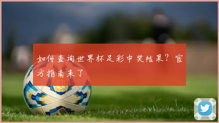 如何查询世界杯足彩中奖结果？官方指南来了